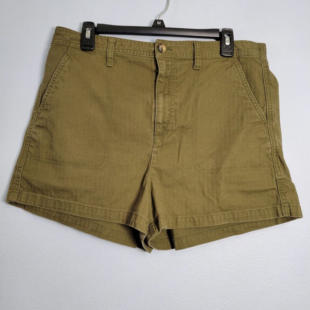 Madewell Womens Olive Pull-On Camp Utility Shorts Stretch L Gorpcore Capsule